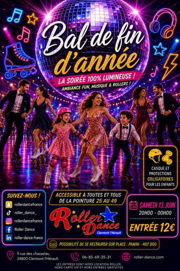 Bal de fin d’année – Samedi 13 juin au Roller Dance