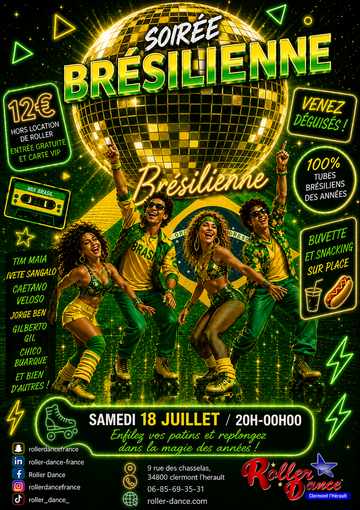 Soirée Brésilienne – Samedi 18 juillet au Roller Dance