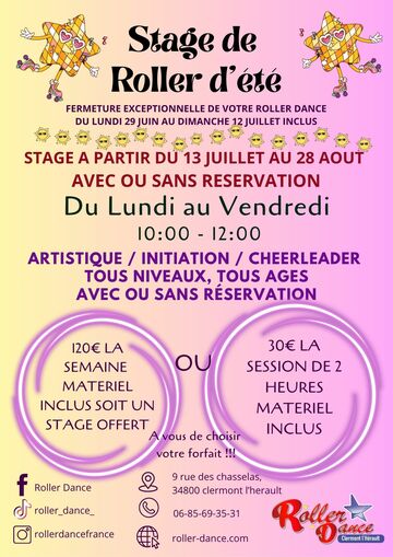 Stage de Roller d’Été au Roller Dance