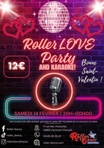Roller Love Party & Karaoké – Samedi 14 février 2026