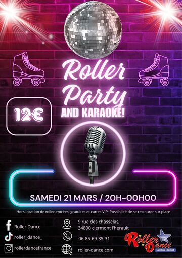 Roller Party & Karaoké – Samedi 21 mars au Roller Dance