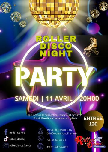 Roller Disco Night Party – Clermont l’Hérault – 11 avril 2026