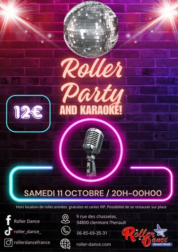Roller Party & Karaoké à Clermont l’Hérault – 11 octobre 2025