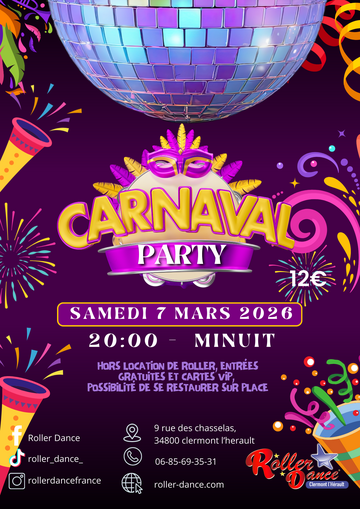 Carnaval Party – Samedi 7 mars 2026