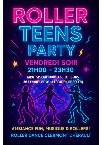 Roller Teens Party – Soirée spéciale le vendredi soir !